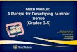 Math Menus:  A Recipe for Developing Number Sense (Grades 3-5)