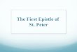 The First Epistle of  St. Peter