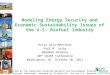 Modeling Energy Security and Economic Sustainability Issues of the U.S.  Biofuel  Industry