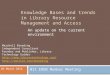 Knowledge Bases and trends in Library Resource Management and Access