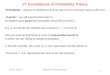 V7  Foundations of Probability Theory
