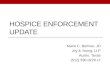 Hospice Enforcement Update