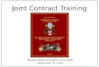 Joint Contract Training