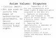 Asian Values: Disputes