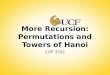 More Recursion: Permutations and Towers of Hanoi