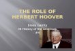 The Role of Herbert Hoover