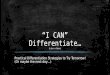 “I CAN” Differentiate… (Like a Boss)