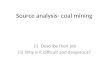 Source analysis- coal mining