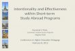 Intentionality and Effectiveness within Short-term  Study Abroad Programs
