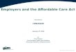 Employers and the Affordable Care Act