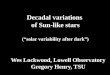 Decadal variations  of Sun-like stars (“solar variability after dark”)
