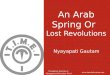 An Arab Spring Or  Lost Revolutions