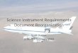 Science Instrument Requirements Document Reorganization