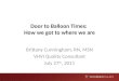 Door to Balloon Times:  How we got to where we are