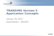 TRANSIMS Version 5 Application Concepts