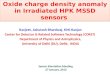 Oxide charge density anomaly in Irradiated HPK MSSD sensors