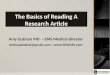 The Basics of Reading A Research Article