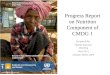 Progress Report on Nutrition Component of CMDG 1