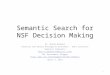 Semantic Search for NSF Decision Making