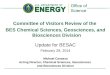Committee of Visitors Review of the  BES  Chemical Sciences, Geosciences, and Biosciences Division