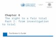 Chapter 6 The right to a fair  trial Part  I: from  investigation  to trial