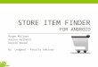 Store Item Finder for Android