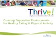 Creating Supportive Environments  for Healthy Eating & Physical Activity