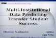 Multi-Institutional  Data  Predicting Transfer Student Success