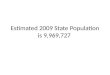 Estimated 2009 State Population is 9,969,727