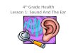 4 th  Grade Health Lesson 1: Sound And The Ear