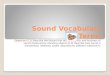 Sound Vocabulary Terms