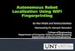 Autonomous Robot Localization Using WiFi Fingerprinting