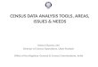 CENSUS DATA ANALYSIS TOOLS, AREAS, ISSUES & NEEDS