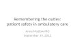 Remembering the outies: patient safety in  ambulatory care