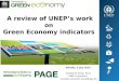 A review of UNEP’s work on  Green Economy indicators