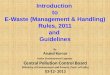 Introduction  to E-Waste  ( Management  &  Handling)  Rules,  2011 and  Guidelines