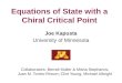 Equations of State with  a Chiral  Critical  Point