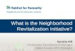 What is the Neighborhood Revitalization Initiative?
