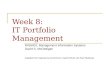 Week 8:  IT Portfolio Management