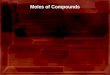 Moles of Compounds