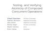 Testing   and Verifying Atomicity  of Composed Concurrent Operations