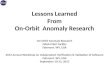 Lessons Learned From On-Orbit  Anomaly Research On-Orbit Anomaly Research NASA IV&V Facility