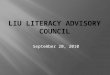 LIU Literacy Advisory Council