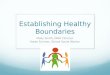 Establishing Healthy Boundaries