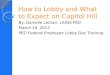 How to Lobby and What to Expect on Capitol Hill