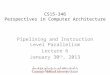 CS15-346 Perspectives in Computer Architecture
