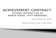 ACHIEVEMENT CONTRACT  SCHOOL DISTRICT  No.42 MAPLE RIDGE / PITT MEADOWS
