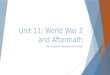 Unit 11: World War 2 and Aftermath