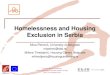 Homelessness and Housing Exclusion in Serbia