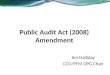 Public Audit Act ( 2008 ) Amendment